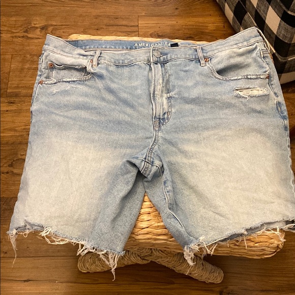 American Eagle Outfitters Pants - American Eagle women’s Light Blue Distressed Denim Shorts
